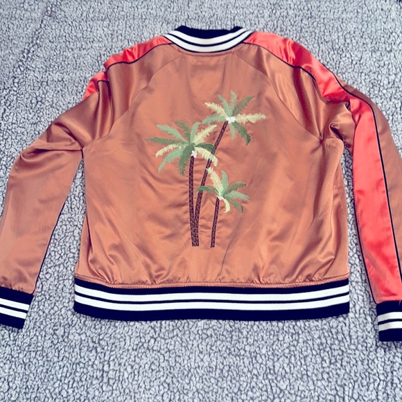 Coral Tropical Varsity Jacket - Picture 4 of 4